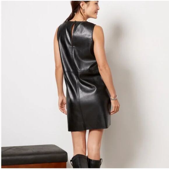 Evereve Elodie Shift Dress faux leather - Picture 2 of 12